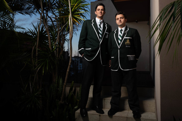 Jamie Christopoulos will take over as Trinity Grammar captain from older brother Spiro in term four. The brothers are "gutted" they might miss out on celebrating their big achievement with family.