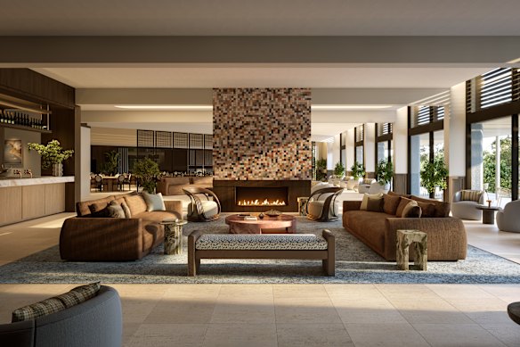 A luxury lounge space at GemLife Cotswold Hills offers a relaxed environment for residents to unwind. 