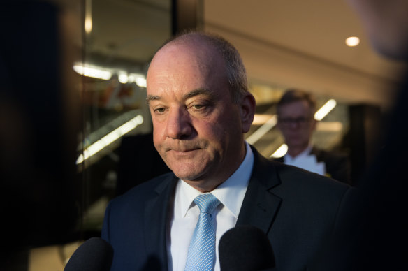 Disgraced former Liberal MP Daryl Maguire leaves the ICAC inquiry into the former Canterbury Council in July, 2018. 