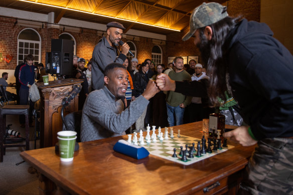 GZA and journalist Mahmood Fazal talked lyrics and inspiration during their whirlwind game of chess.