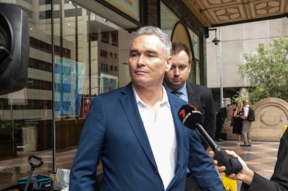 Former federal Labor MP Craig Thomson outside court in 2023.