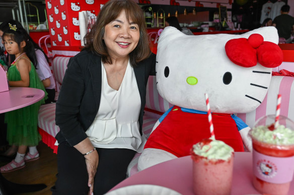 Susie Wong runs the pop up Hello Kitty cafe in Chadstone.