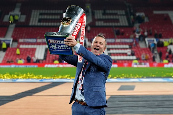 Willie Peters celebrates this month’s Super League premiership with Hull KR.