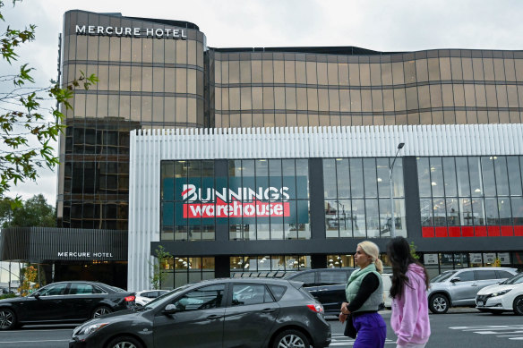 The ‘Bunnings hotel’ opposite Westfield Doncaster shopping centre.