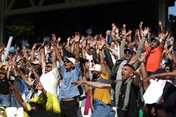 Fans on day two at The Oval. 