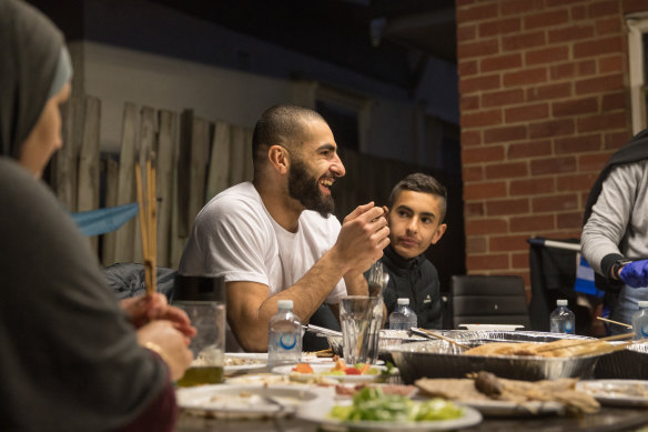 Saad in 2019, breaking the Ramadan fast at his family home in Brunswick. 