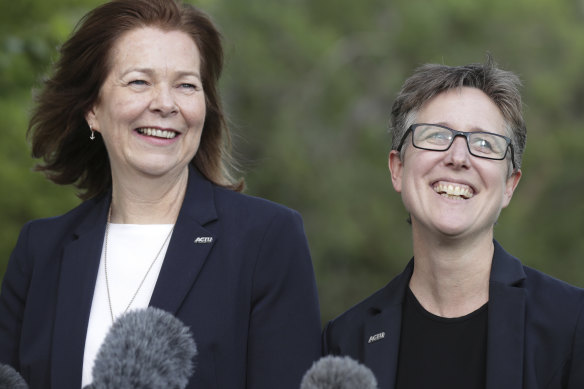 ACTU president Michele O’Neil and secretary Sally McManus have been targeted by Setka