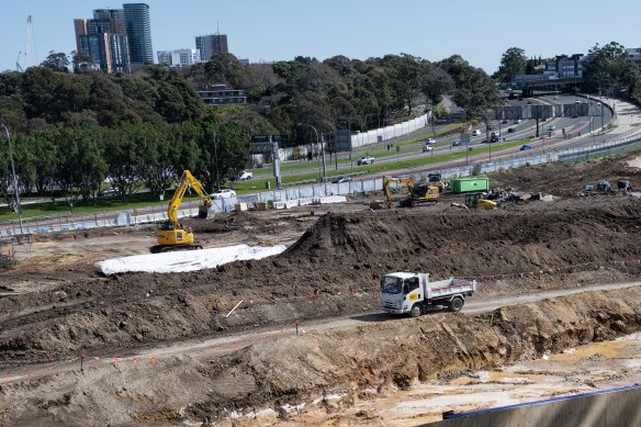 Hundreds of trees were cut down in Cammeray for an upgrade to the Warringah Freeway.