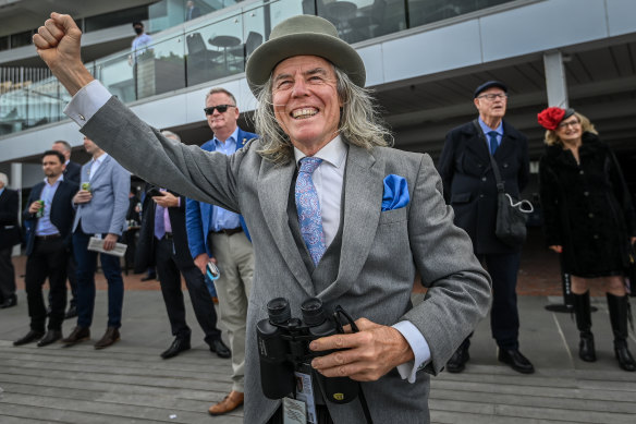 Alan Jager enjoys being back at the track on Derby Day.