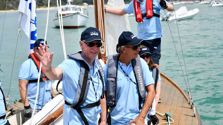 Westpac chairman Lindsay Maxsted at the Couta Boat Classic in the Victorian seaside town of Sorrento on January 3. 