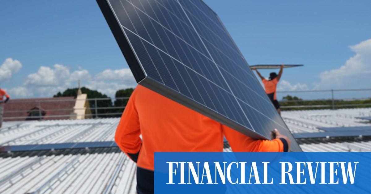 afr.com - Ryan Cropp - Change that could fix 'fatal flaw' in solar boom