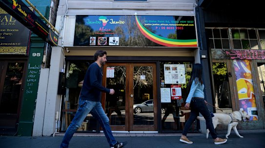 Man in his 20s dined at Jambo Jambo while infectious with coronavirus. Glebe, August 6, 2020. Photo: Rhett Wyman/SMH