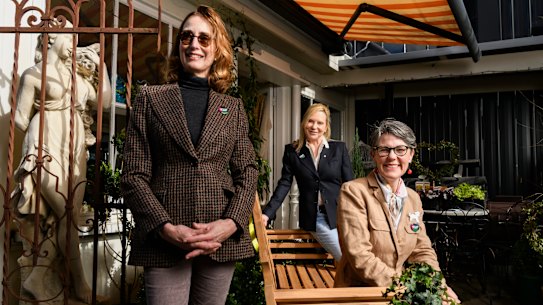 Janet Storrier and Skye Leckie are among the high-profile supporters of the Let’s Get It Right campaign led by Jane Crowley (right), which is seeking election to Wingecarribee Shire Council.