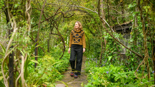 Jen Vardy in her Bickleigh Vale garden