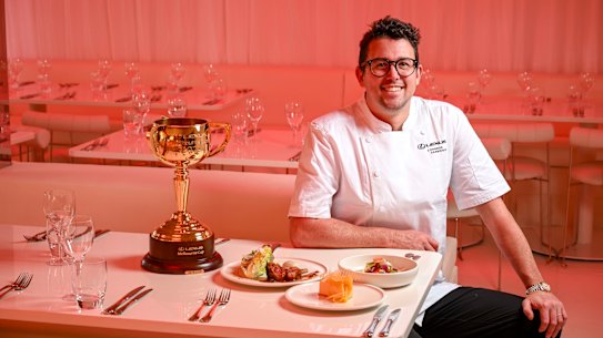 Chef Charlie Carrington is cooking for the Lexus marquee. 