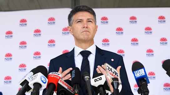 NSW Minister for Digital and Customer Service Victor Dominello was reclassified and allowed to leave isolation. 