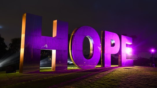 Jacob Nash’s Future Dreaming was installed on Stargazer Lawn at Barangaroo.