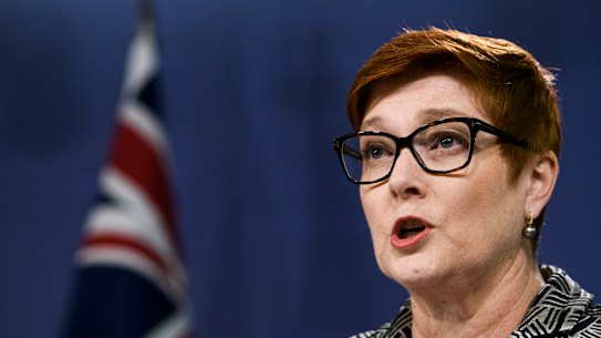 Foreign Minister Marise Payne said China’s legal process was opaque.
