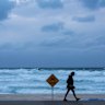Sydney’s Bronte Beach is hit with strong winds and pounding surf.