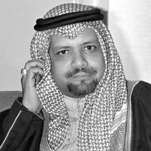 A 1976 file photo of Sheikh Ahmed Zaki Yamani at an OPEC press conference.