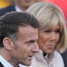 French President Emmanuel Macron and his wife Brigitte Macron 