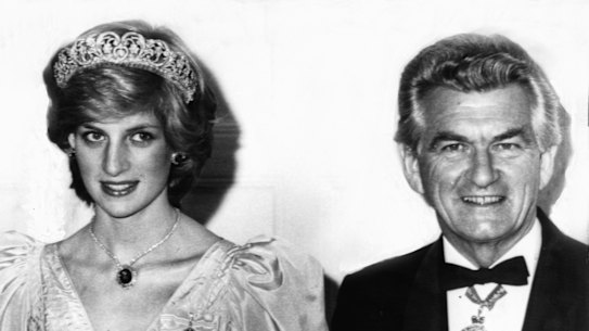 Prime Minister Bob Hawke and the Princess of Wales
