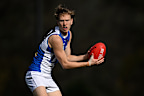 Miller Bergman playing for North Melbourne in 2024. 