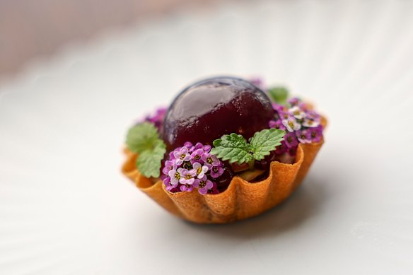 Milawa blue cheese tartlet.