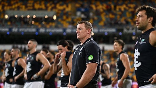 Michael Voss after the Brisbane game, his last as coach. 