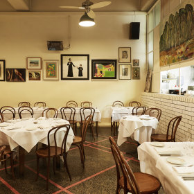 Inside Trattoria Emilia.