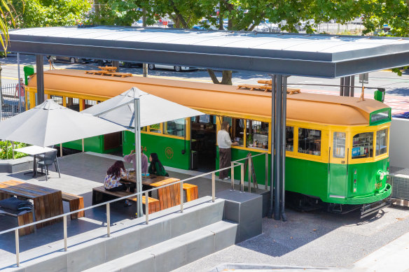 A restored W-class tram is now serving espresso and pastries in Melbourne’s CBD.