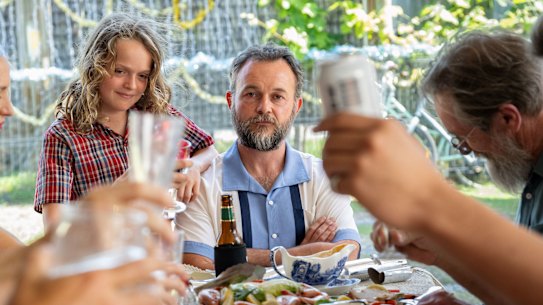 Daniel Henshall as Joe and xx as his son Angus in How To Make Gravy.