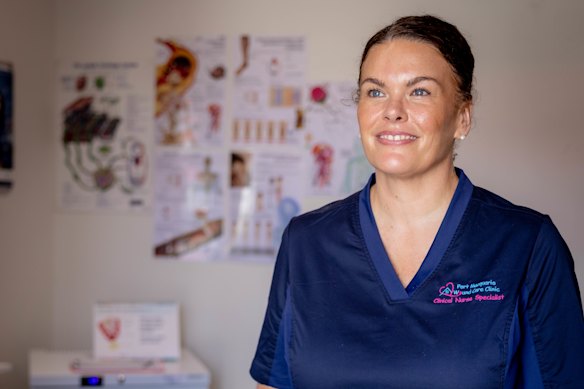 Nurse practitioner Melissa Freeman at Port Macquarie Wound Care Clinic.