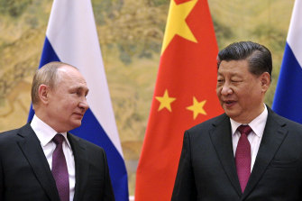 Xi Jinping and Vladimir Putin at the Winter Olympics. Some analysts predicted Putin would not attack Ukraine until after the Games to preserve his relationship with Xi.