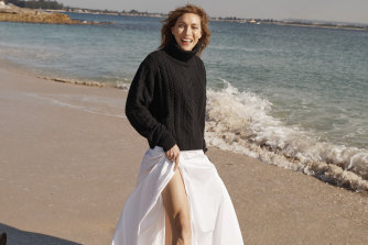 Cheesecloth shirts and a sarong are Claudia’s favourite casual look on a Sunday.
