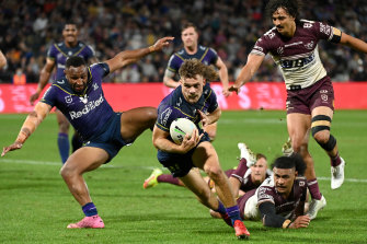 Ryan Papenhuyzen helped the Storm destroy Manly in the first week of the finals.