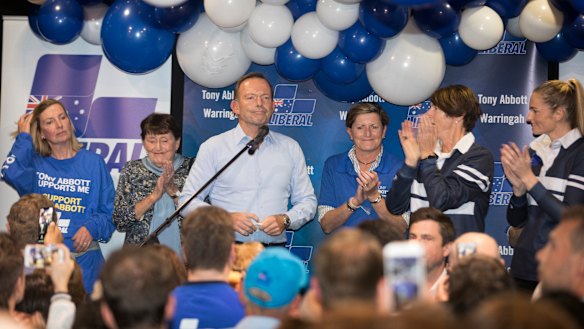 Tony Abbott admits defeat to Independent Zali Steggall for the seat of Warringah at Manly Leagues Club.