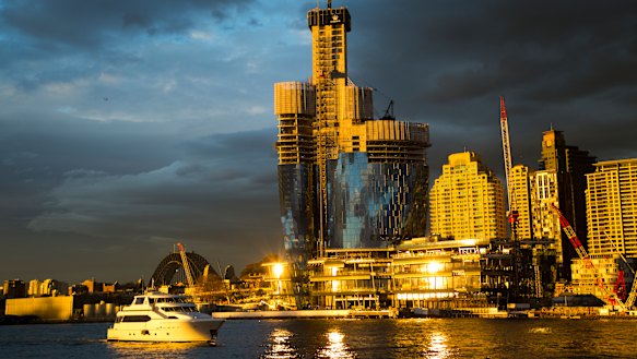 Crown's development at Barangaroo is currently under construction. 