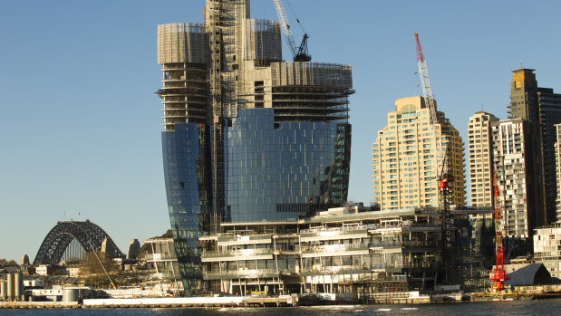 Crown's is seeking to increase the number of apartments and car parks at its Barangaroo casino and residential tower. 