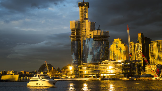 Crown's development at Barangaroo is currently under construction. 