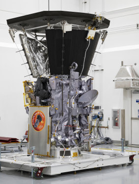 The Parker Solar Probe at Astrotech Space Operations in Titusville, Florida before being loaded on to the rocket for launch.