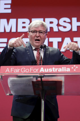 Mr Rudd said it was time for the Labor Party to put its years of division behind it.