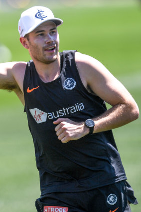 Mitch McGovern at training late last year.