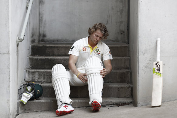 David Warner's injury has heightened the prospect of Will Pucovski, pictured, joining Joe Burns at the top of the order.