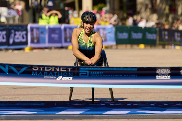 Madison de Rozario was dominant in her victory in the wheelchair category.