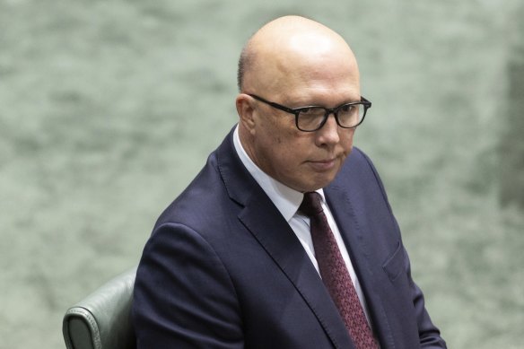 Opposition Leader Peter Dutton launched an attack on the Voice to parliament today.