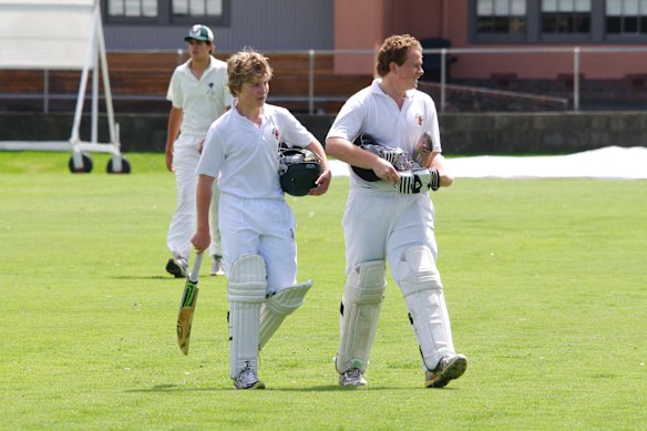 Will Pucovski at the age of 13, on debut for the Brighton Grammar First XI.