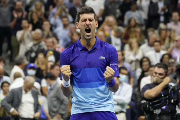 Novak Djokovic in happier times at last year’s Australian Open.