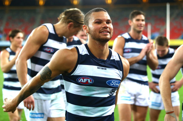 Brandan Parfitt is out of contract, but not worried about his future at Geelong.