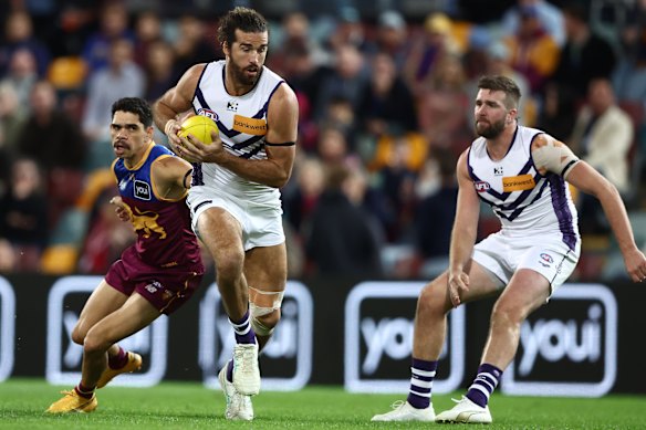 Dockers skipper Alex Pearce is leading the top-of-the-table Fremantle. 